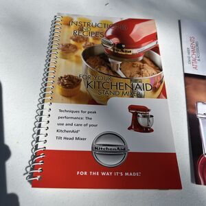KitchenAid Stand Mixer Instructions and Recipes 2008 Spiral Bound Manual